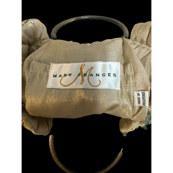 VTG Mary Frances Bag 824 Yellow Handmade Beaded Bouquet Top Handle Satchel NWT - Picture 9 of 9